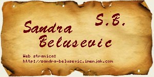 Sandra Belušević vizit kartica